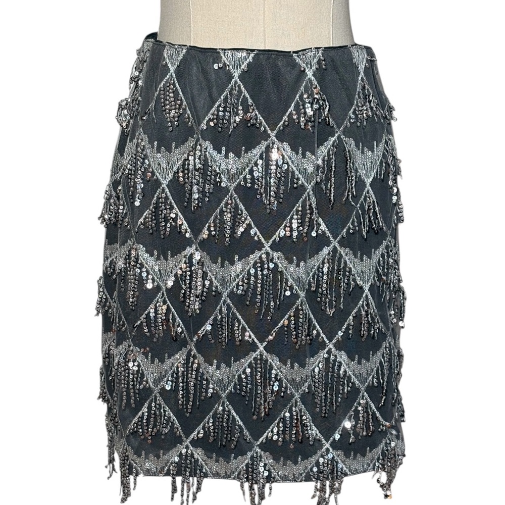 NEW MOTF Naturally Chic Beaded Skirt Dressy Evening L
Elastic Pull On Black